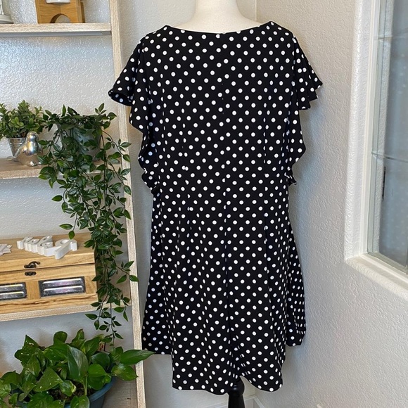 🆕Lane Bryant polka dots ruffle sleeves dress - Picture 6 of 14
